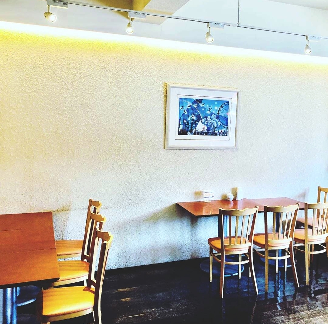 店内のカフェスペース