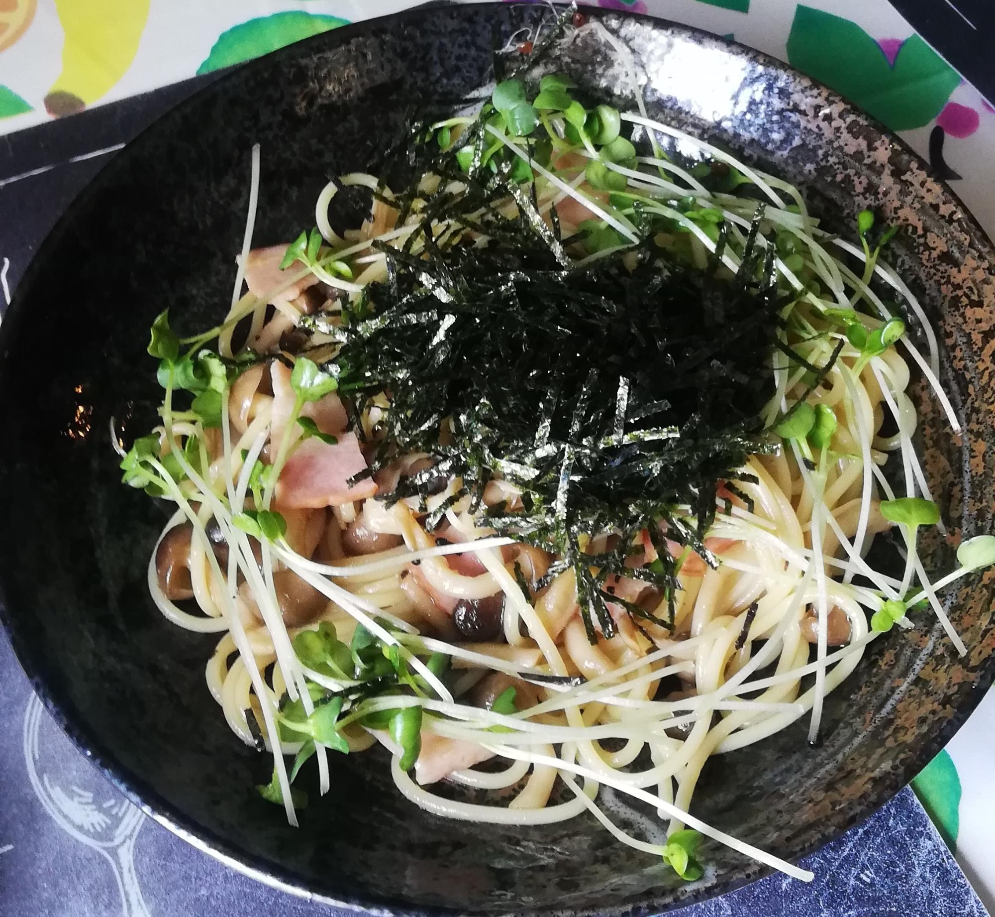 和風パスタ(きのこ&ベーコン)