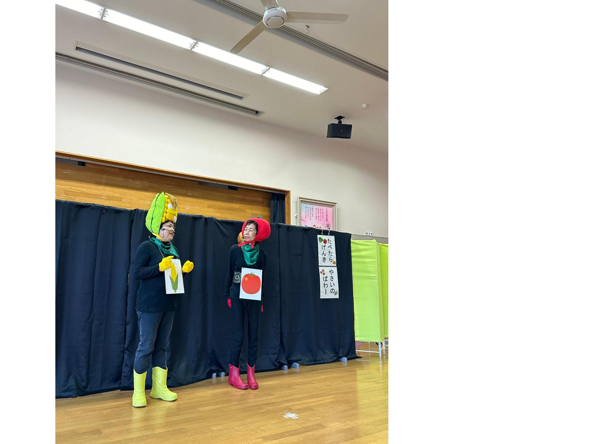 急所登板のトウモロコシ役さんも大活躍の写真