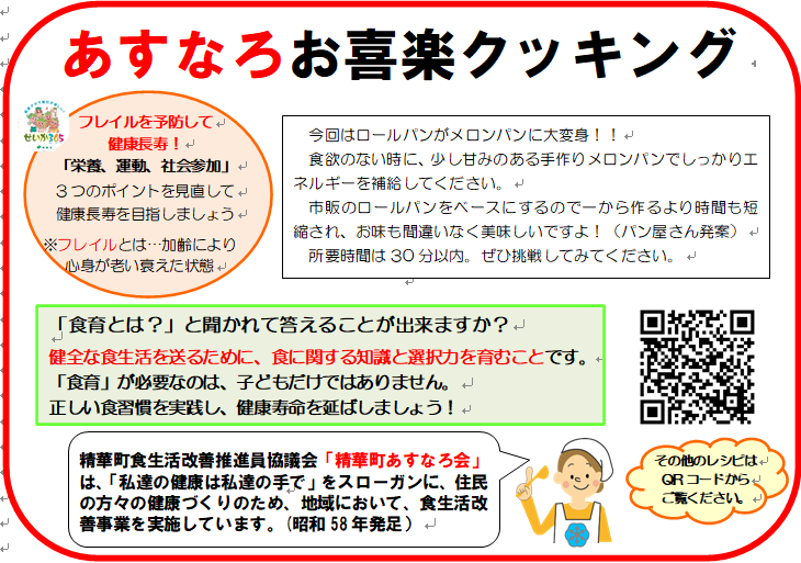 簡単メロンパン(裏面)