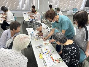 講師による塗り方の説明