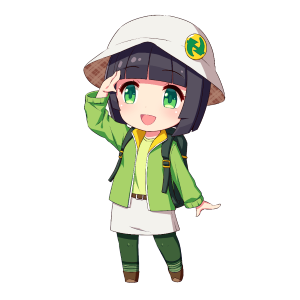 帽子をかぶったセイカちゃんのイラスト