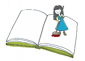 素材番号15-なぁちゃん_ブッククリーナー