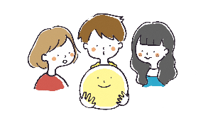 素材番号07-けいちゃん・はんちゃん・なぁちゃん_空のボール