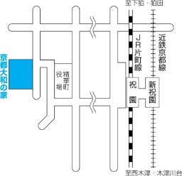 「京都大和の家」の地図