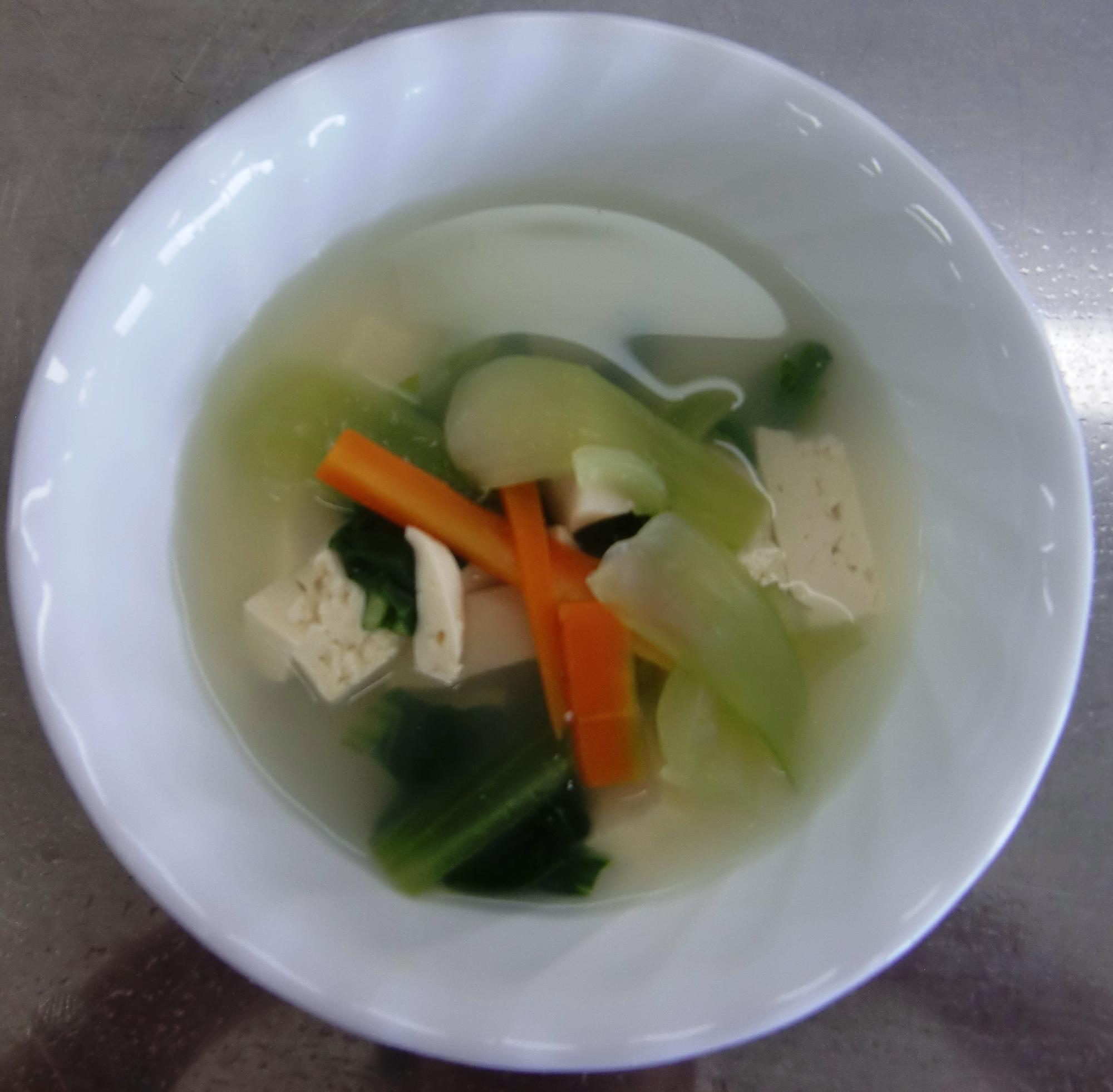 チンゲン菜と貝柱のスープ