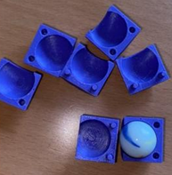 ロボットの可動部を３Dプリンターで試作の写真