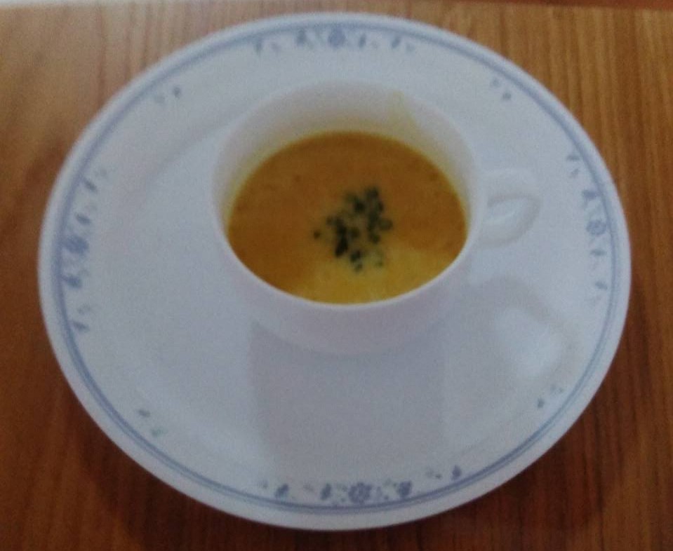 かぼちゃとじゃがいものポタージュの写真