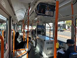 自動運転バス車内の様子