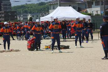 出動準備（指揮者、1番員、2番員、3番員）