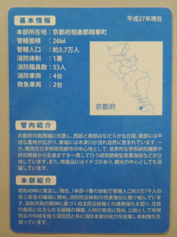 精華町消防カード裏面