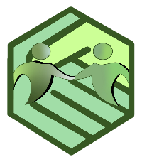 防衛省と地域社会との協力を象徴するエンブレムのイラスト