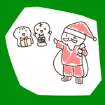 クリスマスの様子のイラスト