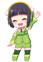 手を振る京町セイカちゃんのイラスト