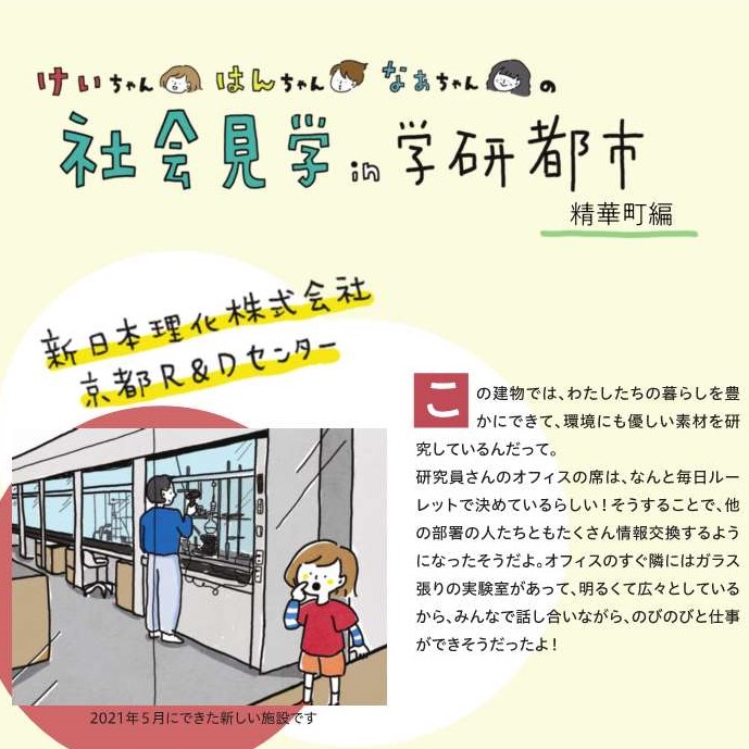 けいちゃん・はんちゃん・なぁちゃんが学研都市精華町の社会見学を行いました！